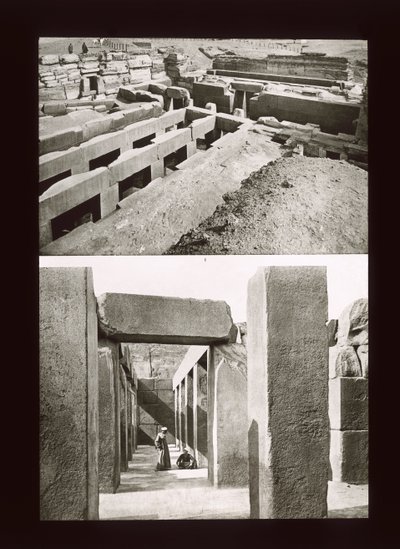 Two views of the Step Pyramid of Meidum, 4th Dynasty, Old Kingdom by American Photographer